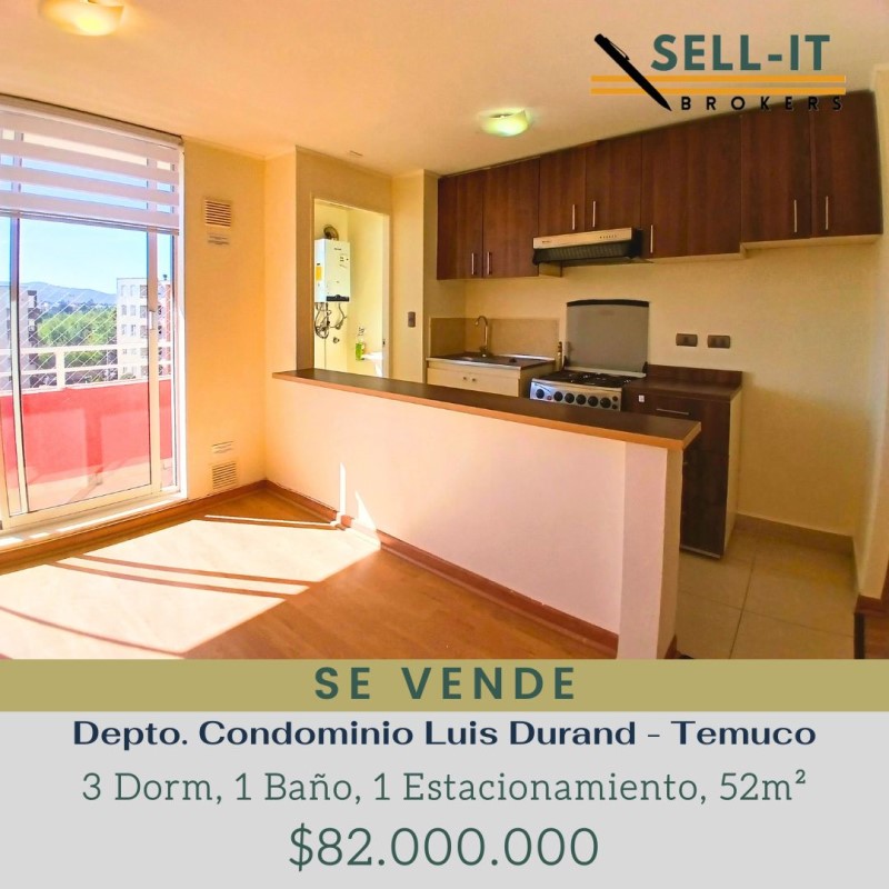 Departamento en Venta en Temuco 3 dormitorios 1 baño